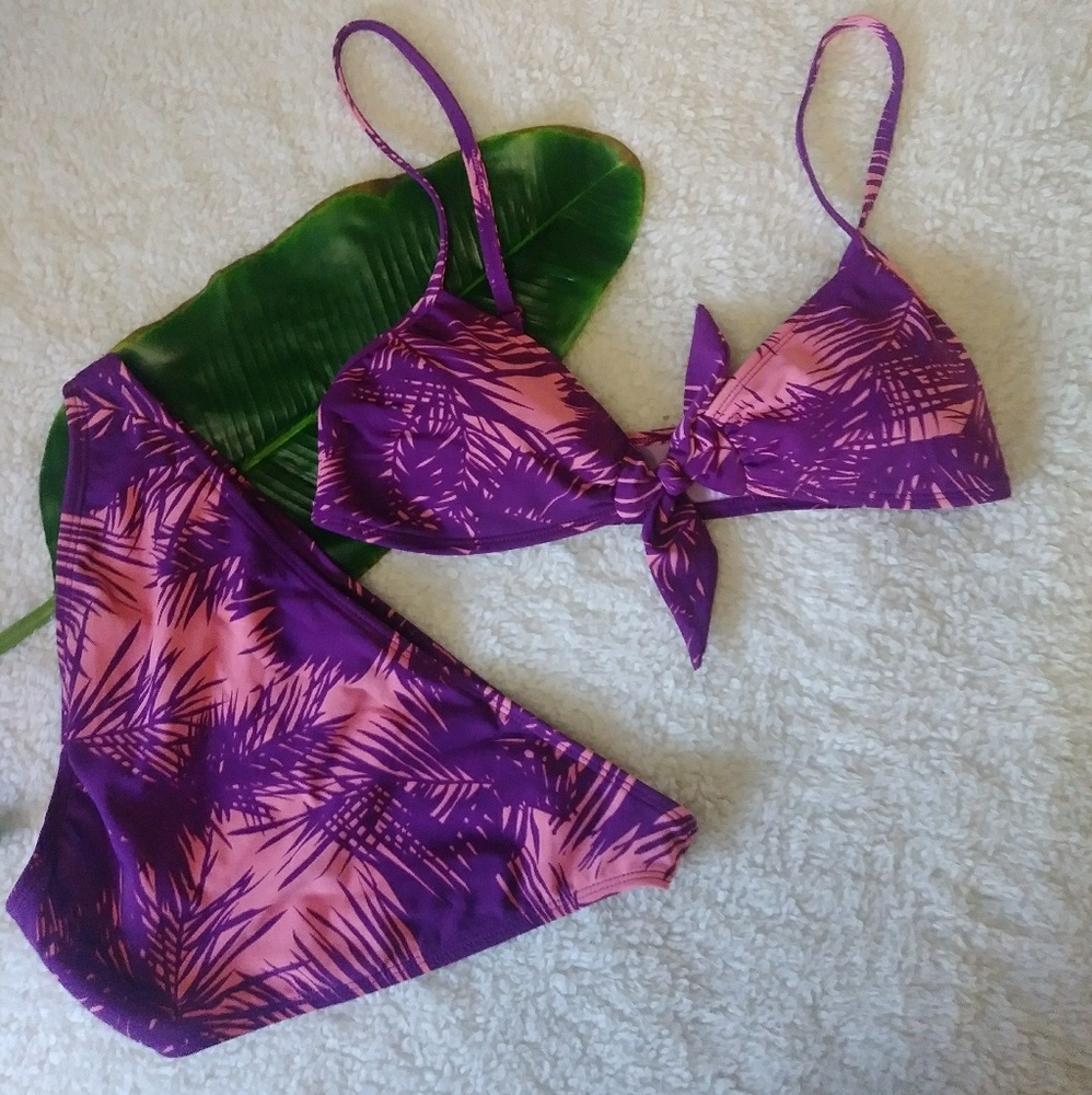 2 piece Palm Leaf swimsuit